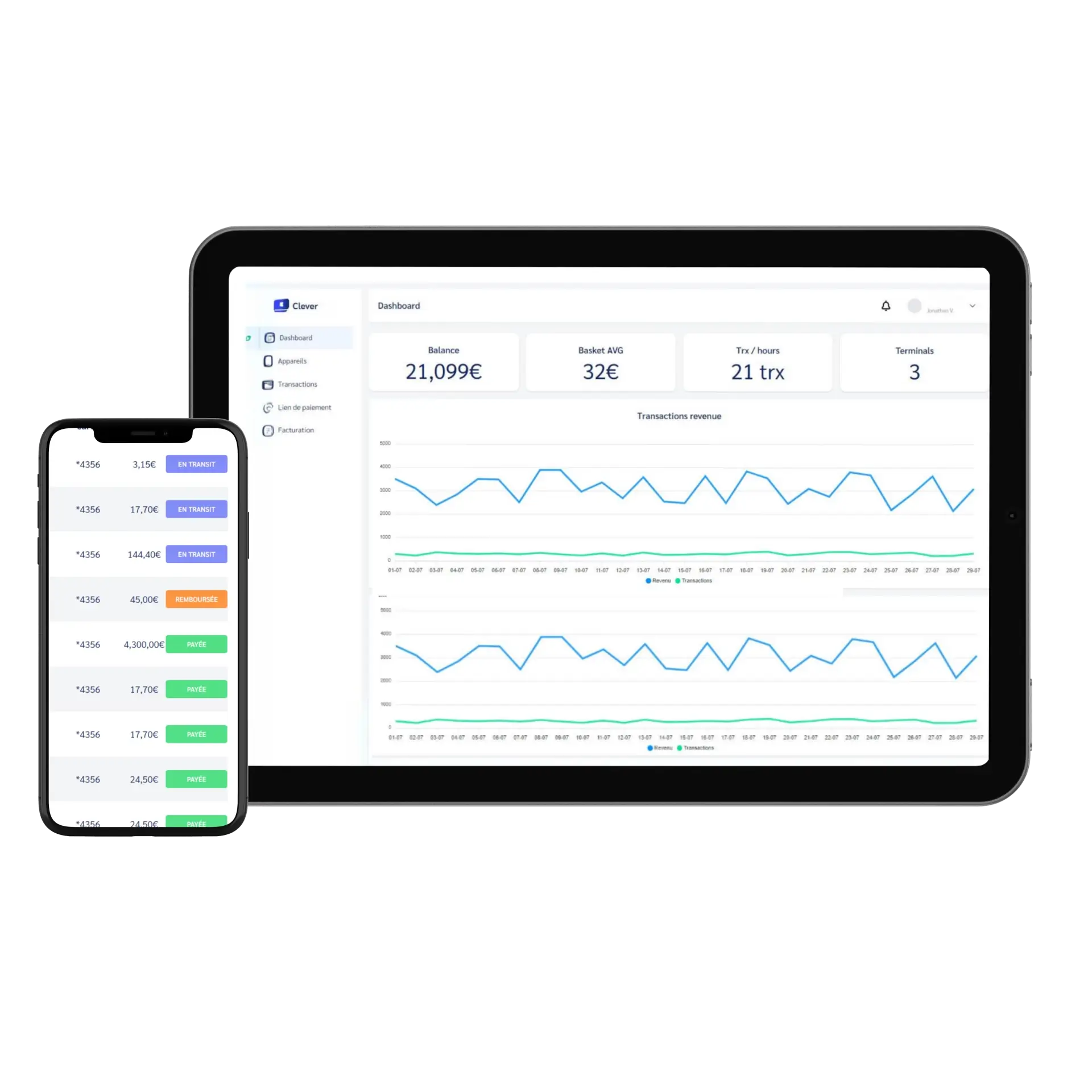 CRM on tablet and mobile